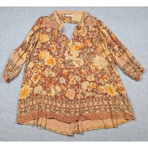 Spell & The Gypsy Collective Women Dress XS Amethyst‎ Keyhole Cutout Back Smock